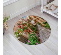 JHAOUNUK Tappetino da bagno ad asciugatura rapida, tappetino assorbente per la casa, fondo antiscivolo in gomma, facile da pulire, tappetino da bagno per doccia, piccola città nella giornata di sole