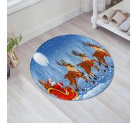 JHAOUNUK Tappetino da bagno ad asciugatura rapida, tappetino assorbente per la casa, fondo antiscivolo in gomma, facile da pulire, tappetino da bagno per doccia, renna, Babbo Natale, fiocco di neve