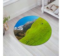 JHAOUNUK Tappetino da bagno ad asciugatura rapida, tappetino assorbente per la casa, fondo antiscivolo in gomma, facile da pulire, tappetino da bagno per doccia, natura, idilliaco Hills Mountain Land