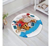 JHAOUNUK Tappeto Bagno Super Assorbente Tappetino per Doccia Microfibra,Asciugatura Rapida Tappetino Doccia per, nel paese delle meraviglie design folle,60x60cm