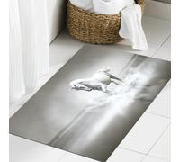 JHAOUNUK Tappeto Bagno Super Assorbente Tappetino per Doccia Microfibra,Asciugatura Rapida Tappetino Doccia per,cavallo che corre nell'acqua, simbolo drammatico della motivazione della vita Il,60x90cm