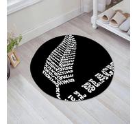 JHAOUNUK Tappeto Bagno Super Assorbente Tappetino per Doccia Microfibra,Asciugatura Rapida Tappetino Doccia per,Logo degli All Blacks della Nuova Zelanda,60x60cm