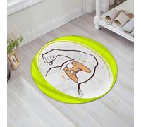 JHAOUNUK Tappeto Bagno Super Assorbente Tappetino per Doccia Microfibra,Asciugatura Rapida Tappetino Doccia per,Gamer, Illustrazione di intrattenimento del braccio di un uomo forte con l'icona,60x60cm