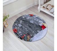 JHAOUNUK Tappeto Bagno Super Assorbente Tappetino per Doccia Microfibra,Asciugatura Rapida Tappetino Doccia per,Addobbi natalizi fiocchi di neve appesi al ramo con decorazioni natalizie pallin,60x60cm