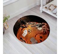 JHAOUNUK Tappeto Bagno Super Assorbente Tappetino per Doccia Microfibra,Asciugatura Rapida Tappetino Doccia per,Assi e otto della mano del morto con la pistola a sei colpi di Wild Bill in bian,60x60cm