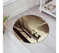 JHAOUNUK Tappeto Bagno Super Assorbente Tappetino per Doccia Microfibra,Asciugatura Rapida Tappetino Doccia per,Vecchio vicolo invernale tra gli alberi nella città europea Foto di una giornata,60x60cm