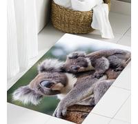 JHAOUNUK Tappeto Bagno Super Assorbente Tappetino per Doccia Microfibra,Asciugatura Rapida Tappetino Doccia per,tica coppia di koala australiani abbracciati, seduti comodamente su un albe,60x90cm