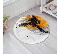 JHAOUNUK Tappeto Bagno Super Assorbente Tappetino per Doccia Microfibra,Asciugatura Rapida Tappetino Doccia per,Silhouette creativa di un combattente di judo e karate su sfondo astratto per il,60x60cm