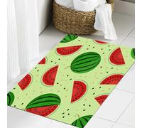 JHAOUNUK Tappeto Bagno Super Assorbente Tappetino per Doccia Microfibra,Asciugatura Rapida Tappetino Doccia per,Anguria succosa e luminosa, intera e a metà, modello vettoriale senza soluzione,60x90cm