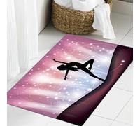 JHAOUNUK Tappeto Bagno Super Assorbente Tappetino per Doccia Microfibra,Asciugatura Rapida Tappetino Doccia per,Ballerina classica che danza tra le stelle e nella luce,60x90cm