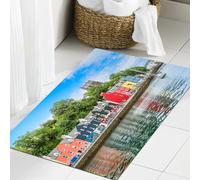 JHAOUNUK Tappeto Bagno Super Assorbente Tappetino per Doccia Microfibra,Asciugatura Rapida Tappetino Doccia per,Capitale dell'isola di Mull in Scozia,60x90cm