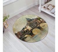 JHAOUNUK Tappeto Bagno Super Assorbente Tappetino per Doccia Microfibra,Asciugatura Rapida Tappetino Doccia per,Italiano San Pietro Roma Retro Stile Vintage Viaggio Vacanza Famoso Italia Paesa,60x60cm