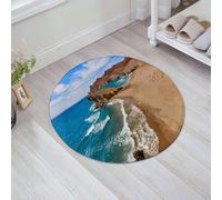 JHAOUNUK Tappeto Bagno Super Assorbente Tappetino per Doccia Microfibra,Asciugatura Rapida Tappetino Doccia per,Spiaggia di Almeria Playa del Monsul a Cabo de Gata in Spagna,60x60cm