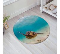 JHAOUNUK Tappeto Bagno Super Assorbente Tappetino per Doccia Microfibra,Asciugatura Rapida Tappetino Doccia per,Una tartaruga verde hawaiana, in via di estinzione, naviga nelle calde acque del,60x60cm