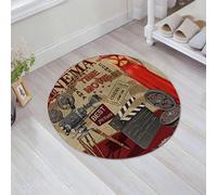 JHAOUNUK Tappeto Bagno Super Assorbente Tappetino per Doccia Microfibra,Asciugatura Rapida Tappetino Doccia per,Manifesto cinematografico retrò.,60x60cm