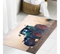 JHAOUNUK Tappeto Bagno Super Assorbente Tappetino per Doccia Microfibra,Asciugatura Rapida Tappetino Doccia per,Trattore agricolo al lavoro sull'aratro da trasporto del campo prepara l'autunno,60x90cm