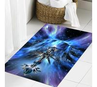 JHAOUNUK Tappeto Bagno Super Assorbente Tappetino per Doccia Microfibra,Asciugatura Rapida Tappetino Doccia per,Astronavi tari futuristiche che entrano in un wormhole per giochi fantasy al,60x90cm