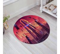 JHAOUNUK Tappeto Bagno Super Assorbente Tappetino per Doccia Microfibra,Asciugatura Rapida Tappetino Doccia per,Il rover di Marte sulla superficie del pianeta rosso esplora il paesaggio alieno,60x60cm