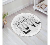 JHAOUNUK Tappeto Bagno Super Assorbente Tappetino per Doccia Microfibra,Asciugatura Rapida Tappetino Doccia per,Vivi, ridi, ama, decorazione, citazione disegnata a mano, tipografia, design art,60x60cm