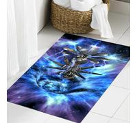 JHAOUNUK Tappeto Bagno Super Assorbente Tappetino per Doccia Microfibra,Asciugatura Rapida Tappetino Doccia per,Astronavi tari futuristiche che entrano in un wormhole per giochi fantasy al,60x90cm