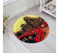 JHAOUNUK Tappeto Bagno Super Assorbente Tappetino per Doccia Microfibra,Asciugatura Rapida Tappetino Doccia per,Castello di Matsumoto Giappone Honshu Difesa Luoghi di interesse Parchi oriental,60x60cm