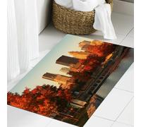 JHAOUNUK Tappeto Bagno Super Assorbente Tappetino per Doccia Microfibra,Asciugatura Rapida Tappetino Doccia per,Città, Vecchio Porto di Montreal Al mattino presto,60x90cm