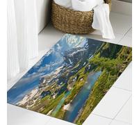 JHAOUNUK Tappeto Bagno Super Assorbente Tappetino per Doccia Microfibra,Asciugatura Rapida Tappetino Doccia per,Lago di montagna Russia Siberia Monti Altai Cresta del Katun.,60x90cm