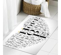 JHAOUNUK Tappeto Bagno Super Assorbente Tappetino per Doccia Microfibra,Asciugatura Rapida Tappetino Doccia per,Parole di speranza a forma di cuore illustrazione romantica con candele arte dig,60x90cm