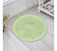 JHAOUNUK Tappeto Bagno Super Assorbente Tappetino per Doccia Microfibra,Asciugatura Rapida Tappetino Doccia per,Immagine simmetrica di cerchi con pois grandi e piccoli geometrici retrò,60x60cm