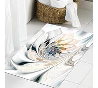 JHAOUNUK Tappeto Bagno Super Assorbente Tappetino per Doccia Microfibra,Asciugatura Rapida Tappetino Doccia per,Fiore esotico. Vetrate multicolori. Illustrazione 3D. Geometria sacra. Carta da,60x90cm