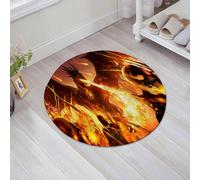 JHAOUNUK Tappeto Bagno Super Assorbente Tappetino per Doccia Microfibra,Asciugatura Rapida Tappetino Doccia per,Un drago nero furioso distrugge l'esercito dei non morti con un soffio di fuoco,60x60cm