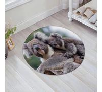 JHAOUNUK Tappeto Bagno Super Assorbente Tappetino per Doccia Microfibra,Asciugatura Rapida Tappetino Doccia per,tica coppia di koala australiani abbracciati, seduti comodamente su un albe,60x60cm
