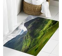 JHAOUNUK Tappeto Bagno Super Assorbente Tappetino per Doccia Microfibra,Asciugatura Rapida Tappetino Doccia per,Bella giornata di sole sugli altopiani,60x90cm