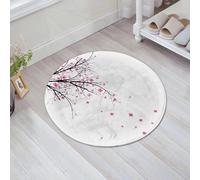 JHAOUNUK Tappeto Bagno Super Assorbente Tappetino per Doccia Microfibra,Asciugatura Rapida Tappetino Doccia per,Fiori di ciliegio Petali che cadono Fiori Primavera Parco Semplice Illustrati,60x60cm
