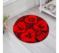 JHAOUNUK Tappeto Bagno Super Assorbente Tappetino per Doccia Microfibra,Asciugatura Rapida Tappetino Doccia per,Colori rossi parole d'amore con cuori illustrazione mosaico piastrelle modello s,60x60cm