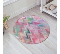 JHAOUNUK Tappeto Bagno Super Assorbente Tappetino per Doccia Microfibra,Asciugatura Rapida Tappetino Doccia per,Motivo a strisce a zigzag colorato per sfondi e design,60x60cm