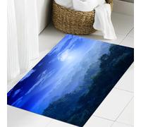 JHAOUNUK Tappeto Bagno Super Assorbente Tappetino per Doccia Microfibra,Asciugatura Rapida Tappetino Doccia per,la luce della luna copre le giungle dello Sri Lanka,60x90cm