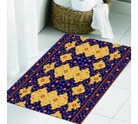 JHAOUNUK Tappeto Bagno Super Assorbente Tappetino per Doccia Microfibra,Asciugatura Rapida Tappetino Doccia per,Marocchino, Ottomano Tradizionale Arabo Bordo Bordo Ispirato Motivo Ripetuto Ins,60x90cm