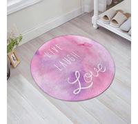 JHAOUNUK Tappeto Bagno Super Assorbente Tappetino per Doccia Microfibra,Asciugatura Rapida Tappetino Doccia per,Vivi, ridi, ama Decor, pennellate di acquerello sognanti con citazione positiva,60x60cm