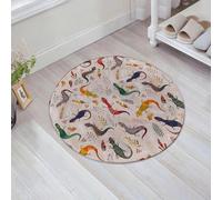 JHAOUNUK Tappeto Bagno Super Assorbente Tappetino per Doccia Microfibra,Asciugatura Rapida Tappetino Doccia per,Cartone animato lucertola rettile specie erbivora,60x60cm