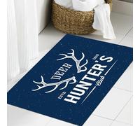 JHAOUNUK Tappeto Bagno Super Assorbente Tappetino per Doccia Microfibra,Asciugatura Rapida Tappetino Doccia per,Deer Hunters Club Abstract Vintage Label o Logo Template con texture di corna e,60x90cm