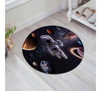 JHAOUNUK Tappeto Bagno Super Assorbente Tappetino per Doccia Microfibra,Asciugatura Rapida Tappetino Doccia per,Spazio cosmico, Astronauta tra i pianeti Marte Nettuno Giove Plasma, ima,60x60cm