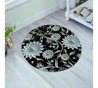 JHAOUNUK Tappeto Bagno Super Assorbente Tappetino per Doccia Microfibra,Asciugatura Rapida Tappetino Doccia per,Foglie floreali vintage retrò fioriscono elegante consistenza moderna fiorito de,60x60cm