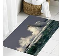 JHAOUNUK Tappeto Bagno Super Assorbente Tappetino per Doccia Microfibra,Asciugatura Rapida Tappetino Doccia per,Decorazione faro, faro in Sardegna, Italia, schizzi, surf, viaggi, luoghi,60x90cm