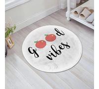 JHAOUNUK Tappeto Bagno Super Assorbente Tappetino per Doccia Microfibra,Asciugatura Rapida Tappetino Doccia per,Buone vibrazioni, mele dolci, frutti dei cartoni animati, essere sani, diventare,60x60cm