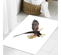 JHAOUNUK Tappeto Bagno Super Assorbente Tappetino per Doccia Microfibra,Asciugatura Rapida Tappetino Doccia per,Aquila, immagine di un cacciatore in volo alla ricerca di un predatore Scene dal,60x90cm