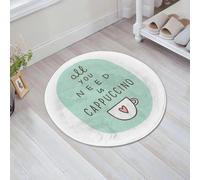 JHAOUNUK Tappeto Bagno Super Assorbente Tappetino per Doccia Microfibra,Asciugatura Rapida Tappetino Doccia per,Parole divertenti, tutto ciò di cui hai bisogno è un cappuccino,60x60cm