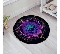 JHAOUNUK Tappeto Bagno Super Assorbente Tappetino per Doccia Microfibra,Asciugatura Rapida Tappetino Doccia per,Set di simboli di geometria sacra e Boo. Segno ayurvedico di armonia ed equilibr,60x60cm