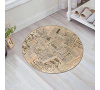 JHAOUNUK Tappeto Bagno Super Assorbente Tappetino per Doccia Microfibra,Asciugatura Rapida Tappetino Doccia per,Set antico, pagine di giornale con pubblicità e rivista di moda per donna,60x60cm