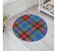 JHAOUNUK Tappeto Bagno Super Assorbente Tappetino per Doccia Microfibra,Asciugatura Rapida Tappetino Doccia per,Modello astratto di tessuto per abbigliamento in kilt tartan blu,60x60cm